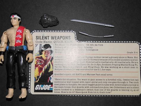 Gi Joe Quick Kick 1985 Figure 100 Complete With File Card Arah Vintage