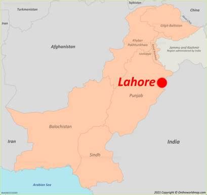 Lahore Map | Pakistan | Maps of Lahore