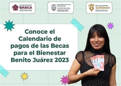 Calendario de pagos Becas Benito Juárez 2023