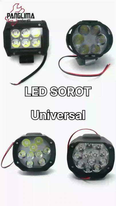 Lampu Tembak Bulat 9 Mata Universal Sorot Spot Light Spotlight Motor