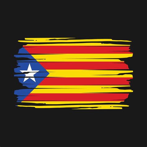 Catalonia Flag Brush Vector 20471462 Vector Art At Vecteezy