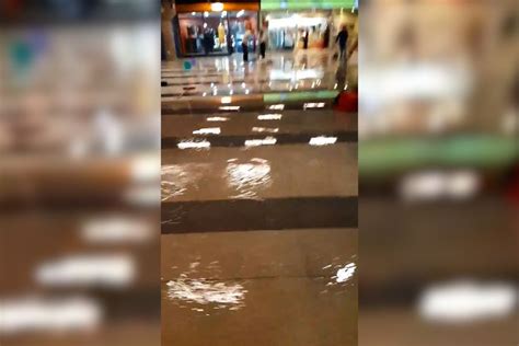 Registran estación del Metro La Cisterna inundada por las fuertes