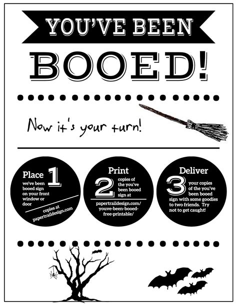 You Ve Been Booed Printable Black And White