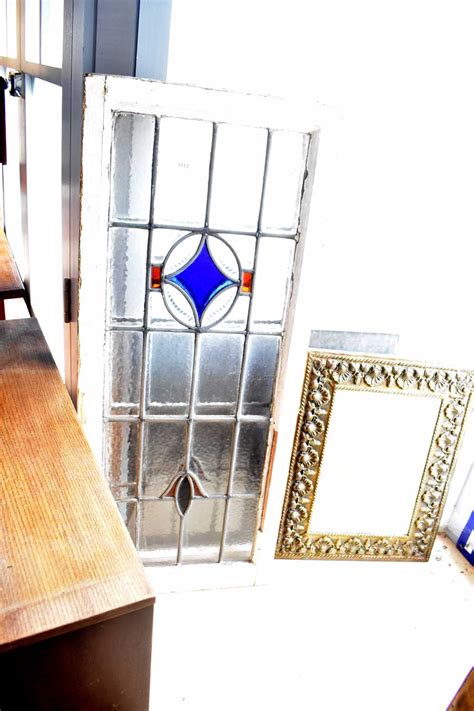 Lot 1113 Two Leaded Stained Glass Panels Within