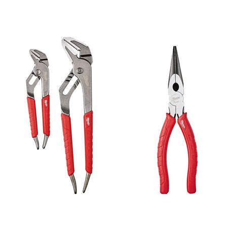 Milwaukee 6 In And 10 In Comfort Grip Straight Jaw Pliers Set With 8