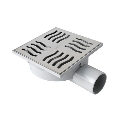 Siphon sol carrelé avec grille inox 15x15 cm