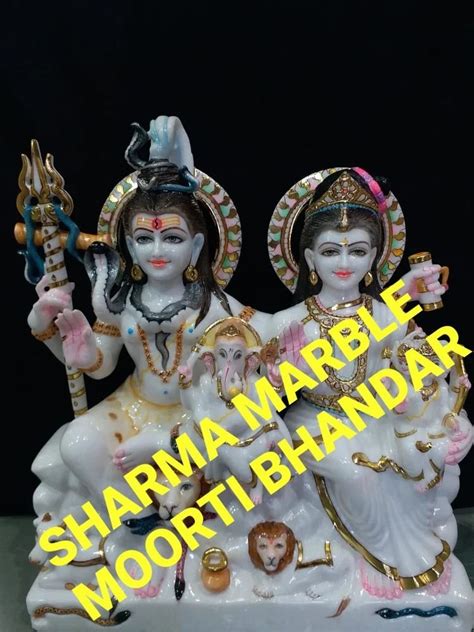 Hindu Pure White Marble Gauri Shankar Statue Temple At Rs 45000 In Jaipur