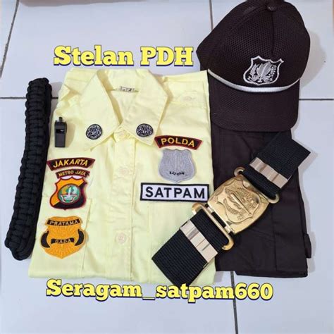 Jual Stelan Baju Seragam Security Satpam Pdh Dan Pdl Cream Terbaru 2023