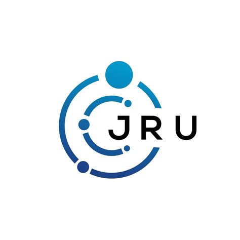 JRU letter technology logo design on white background. JRU creative ...