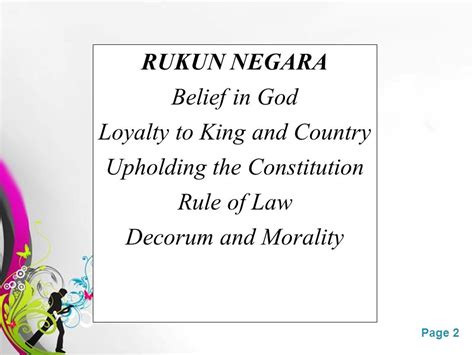 5 principles of rukun negara - Nathan McGrath