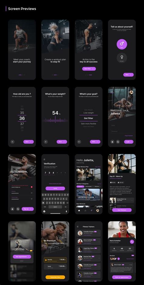 Feat Fitness UI Design Kit High Quality Fitness UI Design Kit For Figma