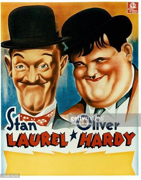 Stan Laurel And Oliver Hardy In Publicity Poster Circa 1935