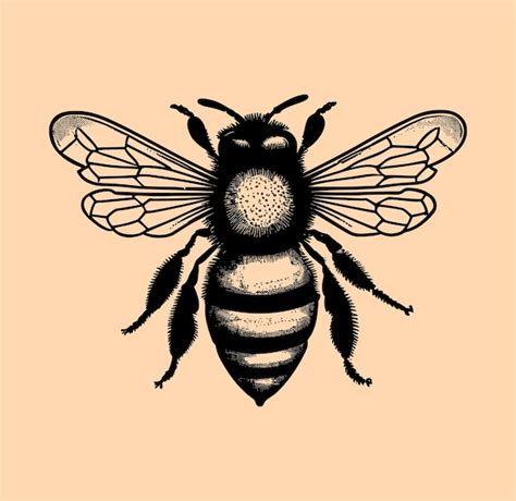 Premium Vector Vintage Bee Design Vector