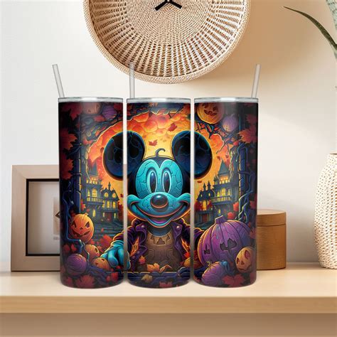 Halloween Mickey Mouse Tumbler Tumbler PNG 20oz Skinny Tumbler