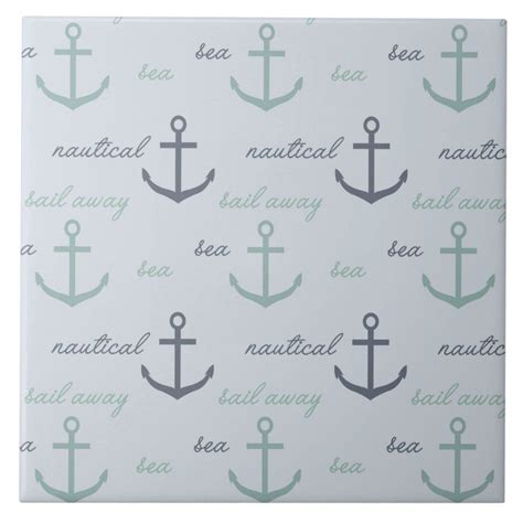 Nautical Sea Anchors Ceramic Tile Zazzle Sea Anchor Ceramic Tiles