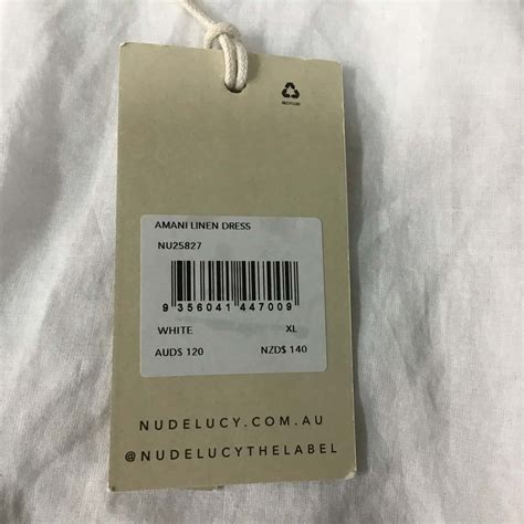 Nude Lucy Womens Size XL Amani Linen One Shoulder Dress S