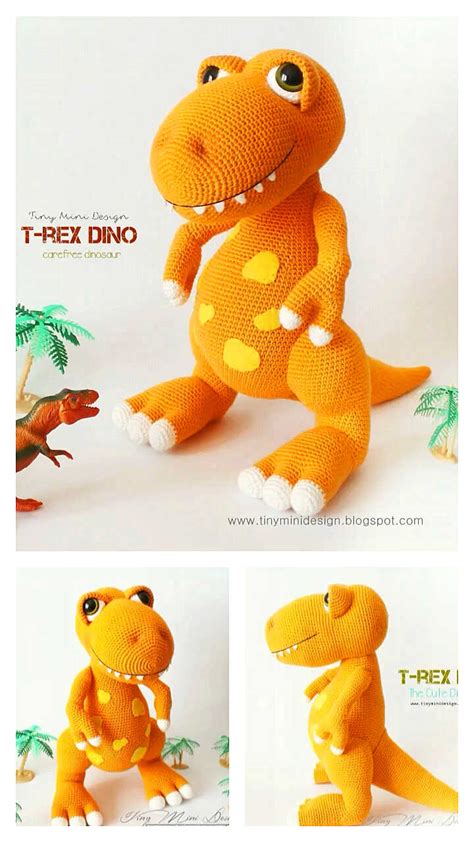 Easy Crochet Dinosaur Trex Amigurumi Free Pattern Amigurumi