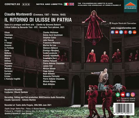 Claudio Monteverdi Il Ritorno D Ulisse In Patria Cds Jpc