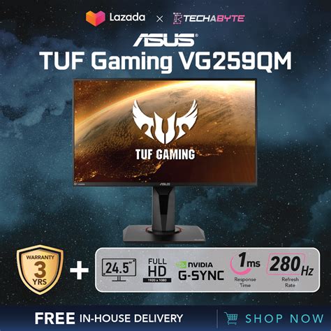 Asus Tuf Gaming Vg259qm 245 Fhd Ips 280hz 1ms G Sync Flat