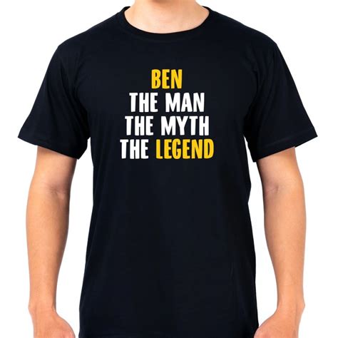 Personalised The Man The Myth The Legend T Shirt Dadshop