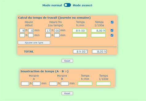 Calculette Mauricette Calcul Des Heures De Travail Le Labo De La