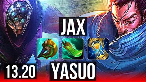 Jax Vs Yasuo Top 22m Mastery Legendary 1534 300 Games Kr