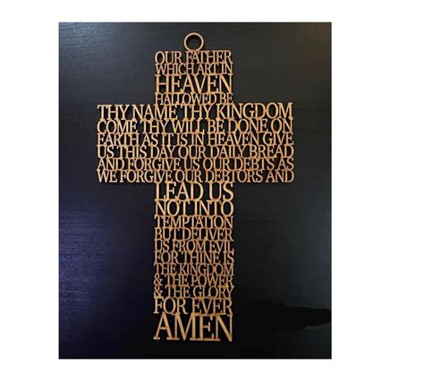 Lords Prayer King James Version Wall Sign Our Father Wall Etsy