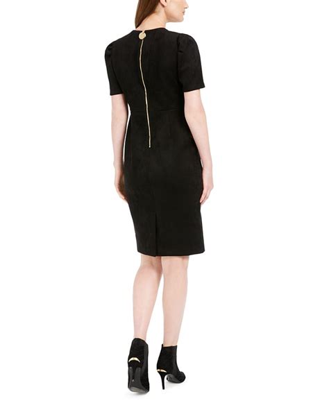 Calvin Klein Faux Suede Sheath Dress Macys