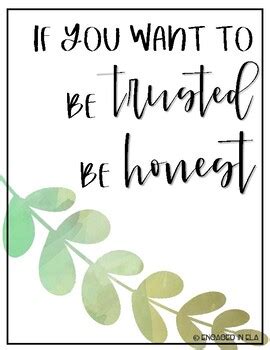 Classroom Decor - 8 Honesty Posters! by Engaged in ELA | TPT