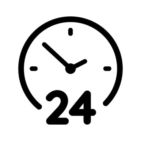 Horloge De 24 Heures Vecteur Gratuite