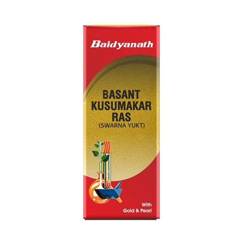 Buy Baidyanath Basant Kusumakar Ras With Gold And Pearl Tablets