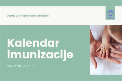 Kalendar imunizacije - Udruženje RODITELJ