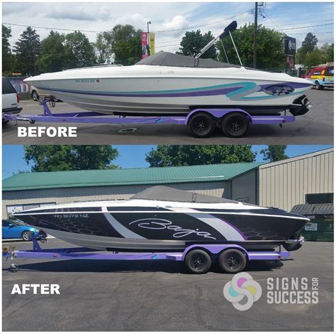 Baja Boat Vinyl Wrap With Cool Carbon Fiber Look Boat Wraps Baja