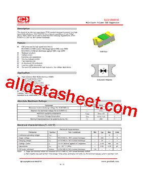 ESLP1608V05 Datasheet PDF GOOD ARK Electronics