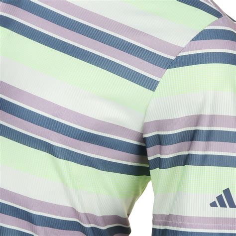 Adidas Golf Ultimate365 Heatrdy Stripe Shirt Iu4412 Green Spark Function18 Restrictedgs