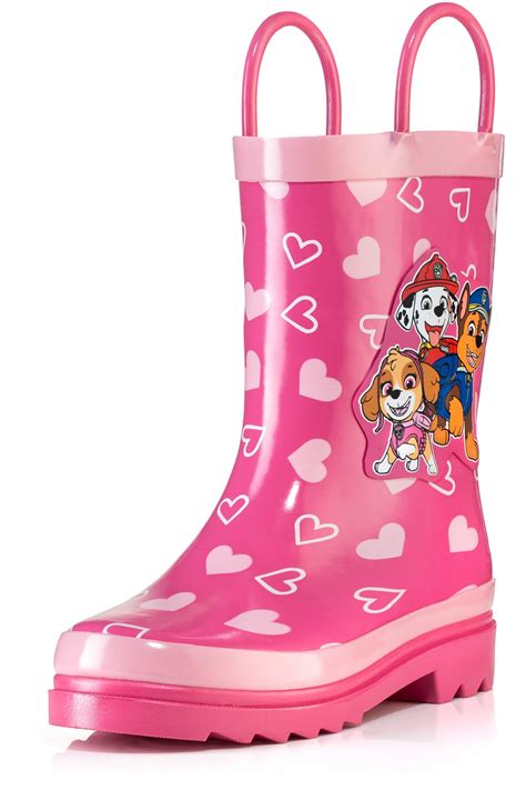 Nickelodeon Paw Patrol Girls Pink Rubber Waterproof Rain Boots Size