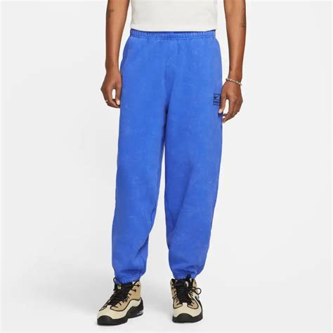 Stussy X Nike Calça Acid Washed Fleece Blue