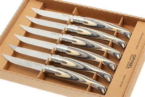 Opinel 6-piece steak knife set, Birch wood | Advantageously shopping at ...