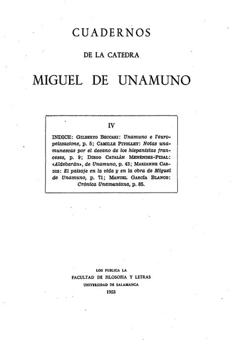 Archivos Cuadernos de la Cátedra Miguel de Unamuno