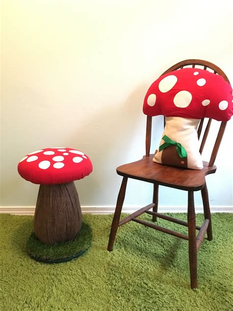 Adult Mushroom Chair Stool Chair Upholstered Pedestal Etsy