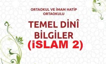 Temel Dini Bilgiler İslam 2 Günlük Ders Planları 2021 2022 Din