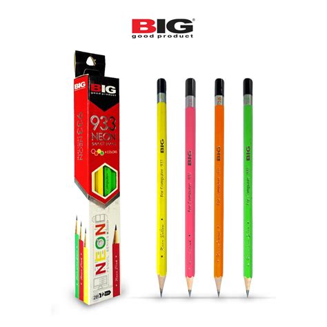 Jual 12 Pcs Big Pensil 2b Neon Warna Elegan Graphite Pencil Standar