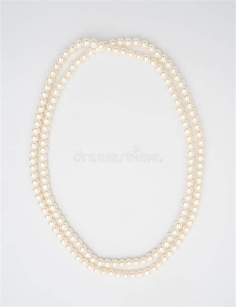 Pearl Necklace Isolate On White Stock Image Image Of Wedding Circle