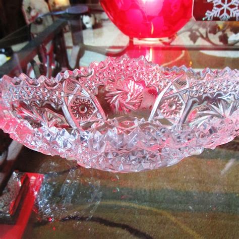 Crystal Relish Dish Etsy