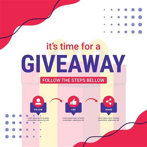 Premium Vector Giveaway Social Media Contest Vector Template