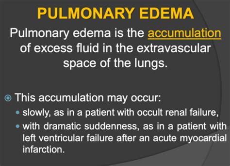 Pulmonary Edema And Pulmonary Embolism Pathophys 10 Flashcards Quizlet