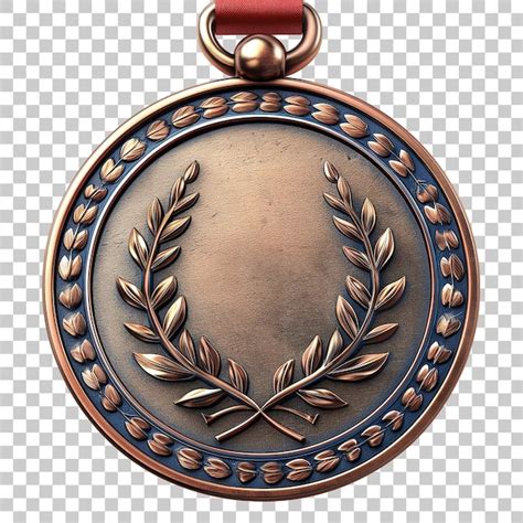 Premium Psd Bronze Medal With Laurel Wreath Isolated On Transparent