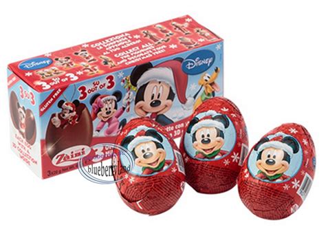 Zaini Disney Mickey Mouse Christmas Chocolate Surprise Eggs With Toy