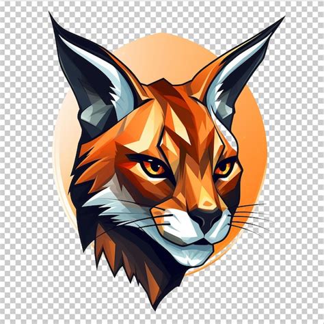 Premium PSD Caracal Mascot Logo