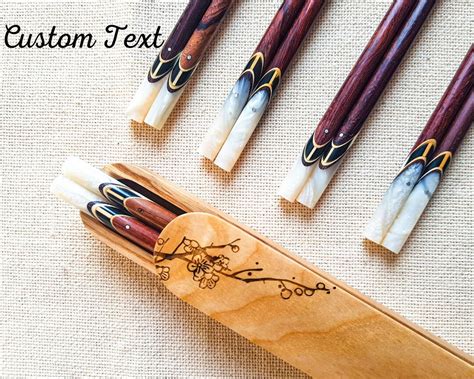 Engraved Name Chopstick Gift Personalized Rosewood Chopsticks Etsy Uk